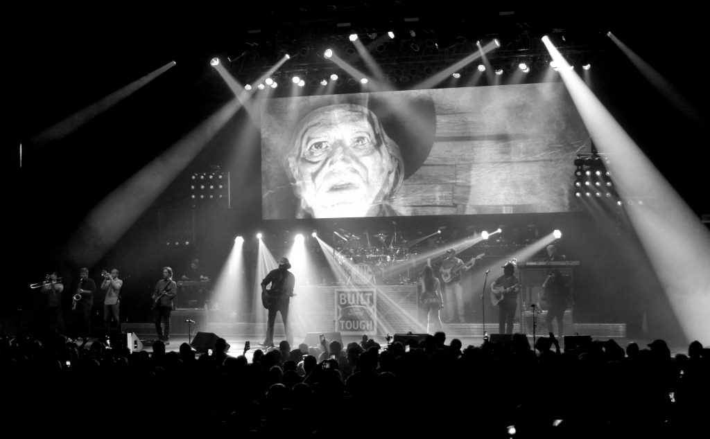 Decorative Only Black & White Image of Performer on stage